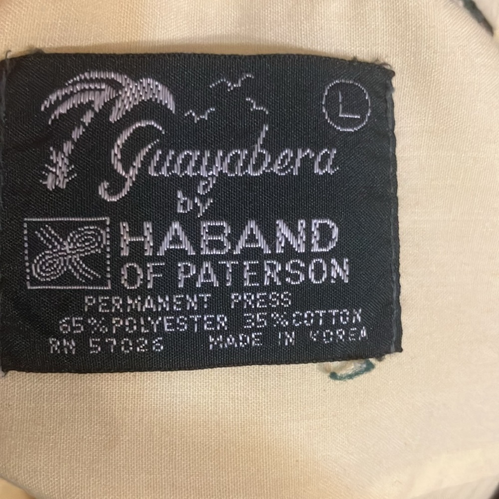 Guayabera by Haband of Paterson yellow mens shirt L - Picture 10 of 10